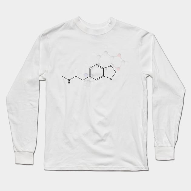 Ecstasy Molecule Long Sleeve T-Shirt by ChemECool